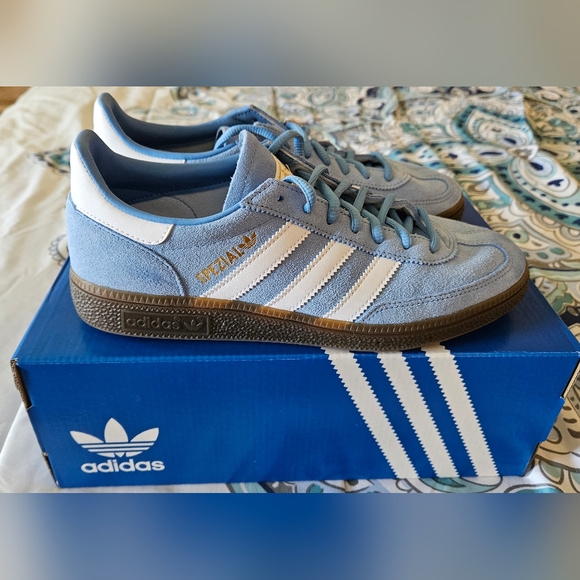 Adidas Handball Spezial Shoes size 7.5 mens US Light Blue NWT - Picture 7 of 11